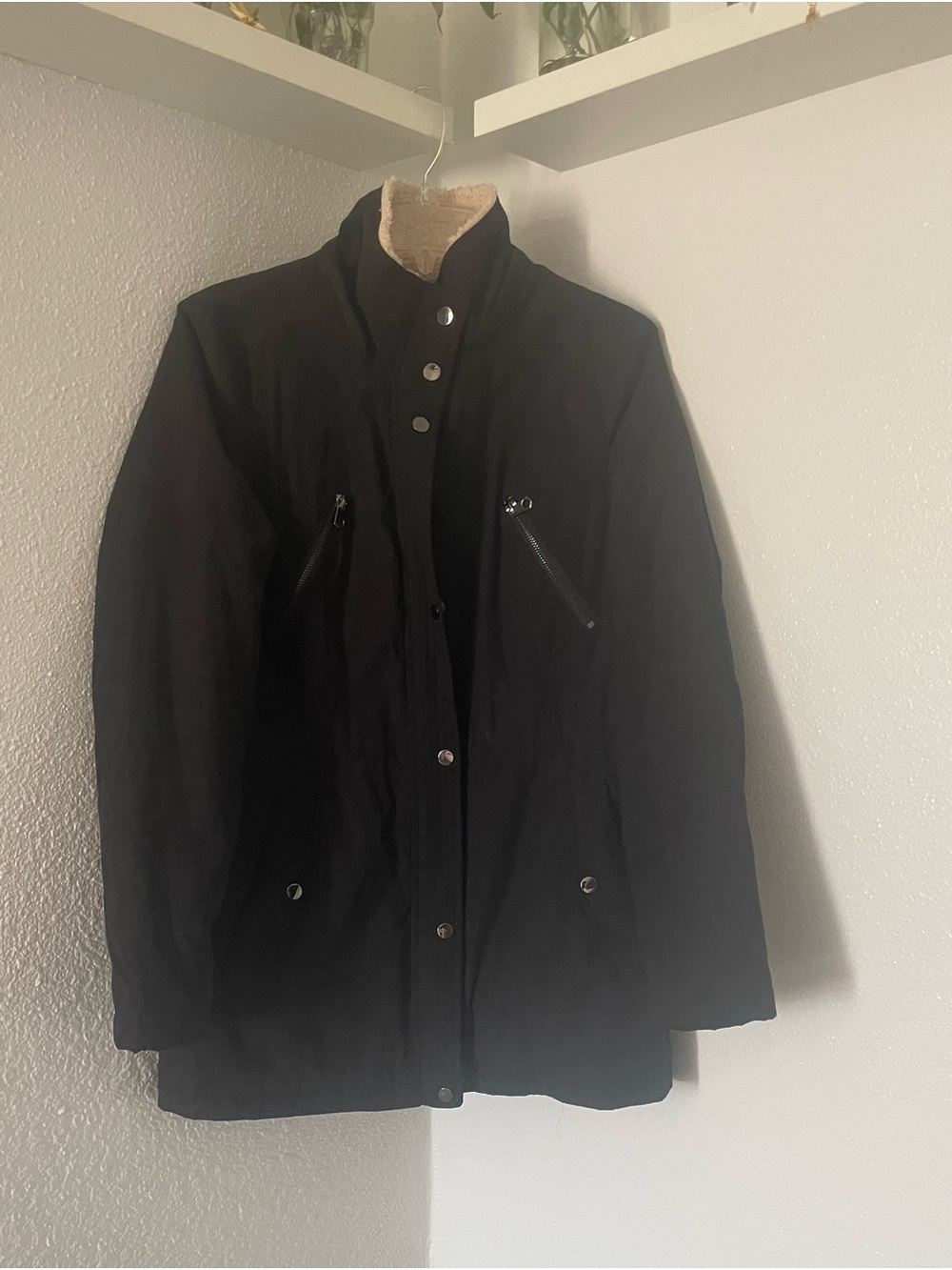 Liz Claiborne Black Military Field Jacket